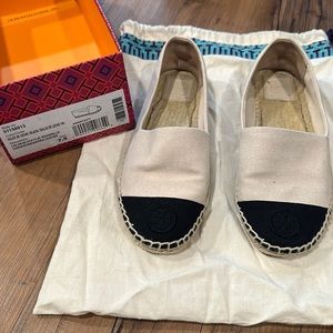 Tory Burch Espadrille with box and dust bag size 7.5